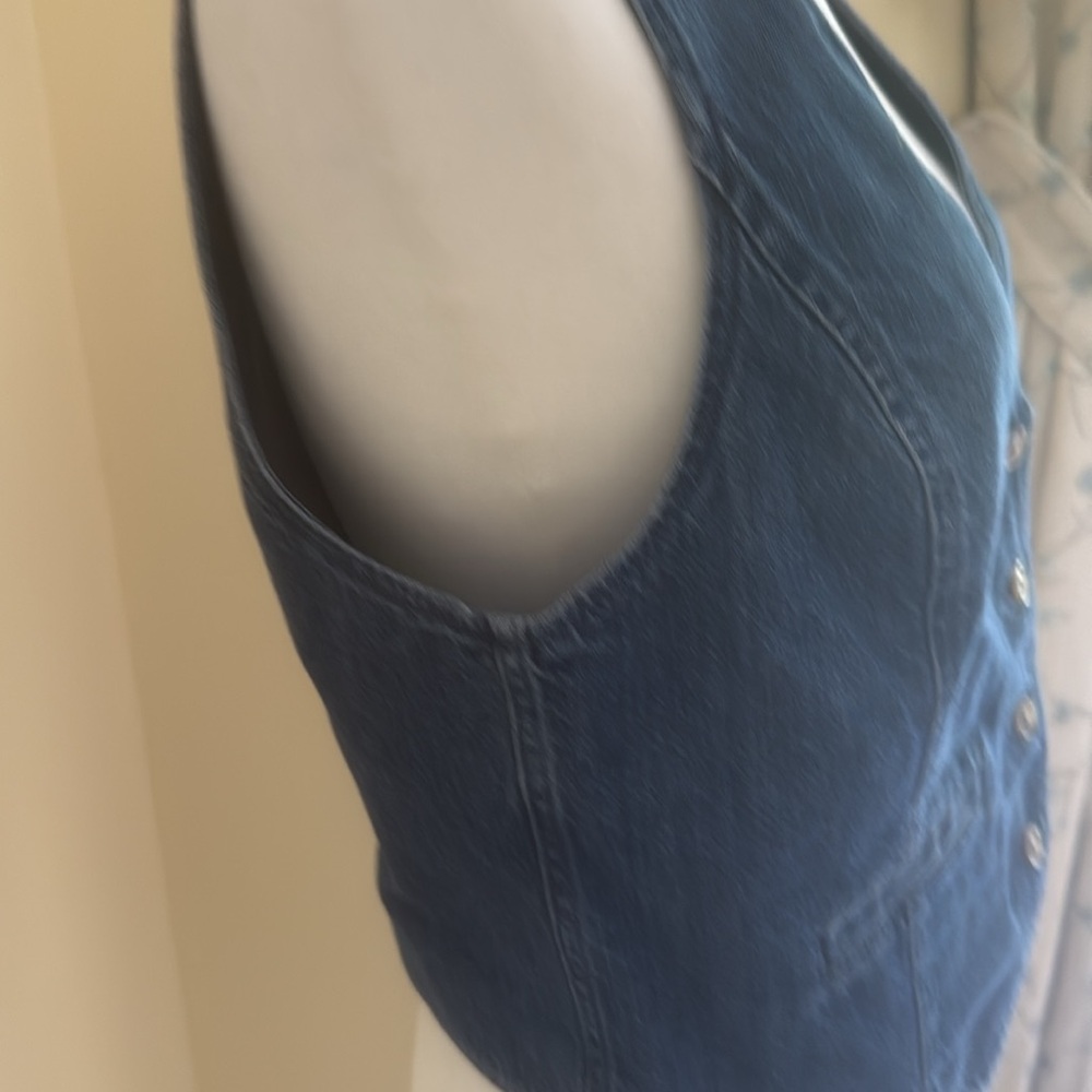 GAP Blue Denim Vest - Picture 6 of 11